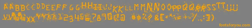 StaubigesVergnР±gen Font – Orange Fonts on Gray Background