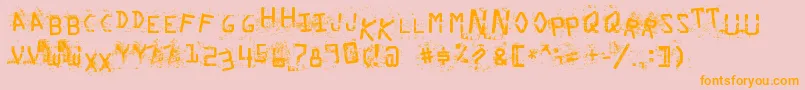 StaubigesVergnР±gen Font – Orange Fonts on Pink Background