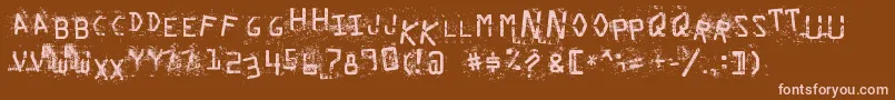 More about StaubigesVergnР±gen Font StaubigesVergnР±gen Font – Pink Fonts on Brown Background