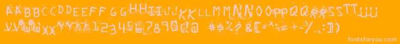 StaubigesVergnР±gen Font – Pink Fonts on Orange Background