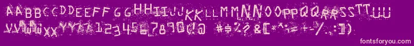 StaubigesVergnР±gen Font – Pink Fonts on Purple Background