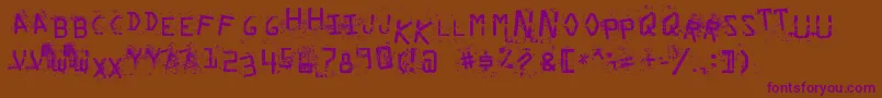 StaubigesVergnР±gen Font – Purple Fonts on Brown Background