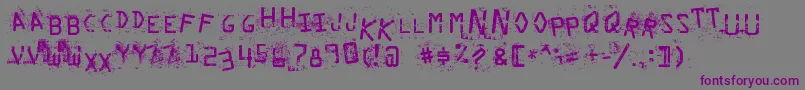 StaubigesVergnР±gen-Schriftart – Violette Schriften auf grauem Hintergrund