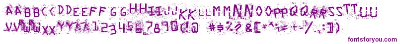 StaubigesVergnР±gen Font – Purple Fonts on White Background