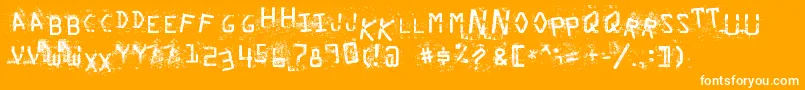 StaubigesVergnР±gen Font – White Fonts on Orange Background