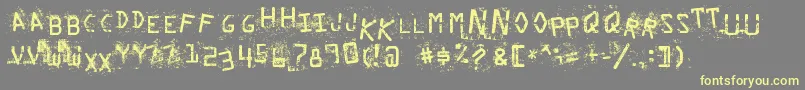 StaubigesVergnР±gen Font – Yellow Fonts on Gray Background