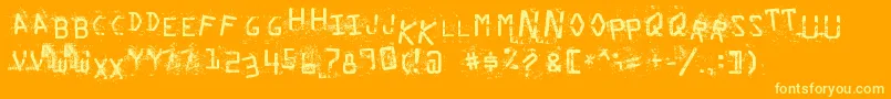 StaubigesVergnР±gen Font – Yellow Fonts on Orange Background