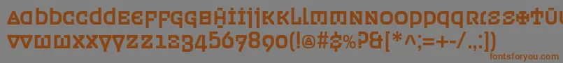Ordenc Font – Brown Fonts on Gray Background