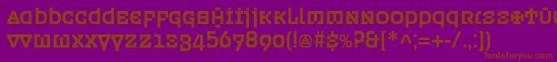 Ordenc Font – Brown Fonts on Purple Background