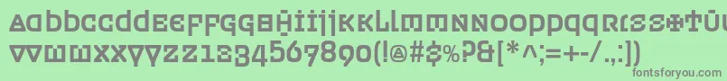 Ordenc Font – Gray Fonts on Green Background