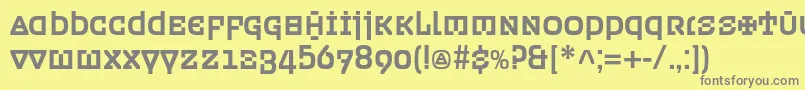 Ordenc Font – Gray Fonts on Yellow Background