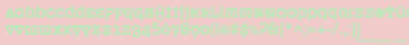 Ordenc Font – Green Fonts on Pink Background