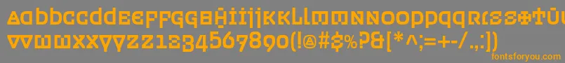 Ordenc Font – Orange Fonts on Gray Background