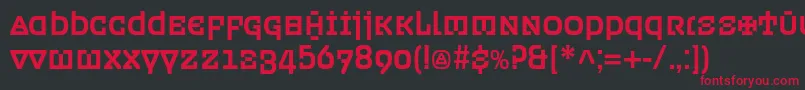 Ordenc Font – Red Fonts on Black Background