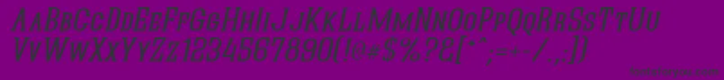 QuasticKapsItalic Font – Black Fonts on Purple Background