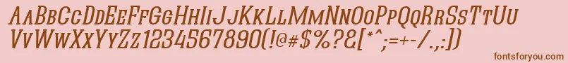 QuasticKapsItalic Font – Brown Fonts on Pink Background