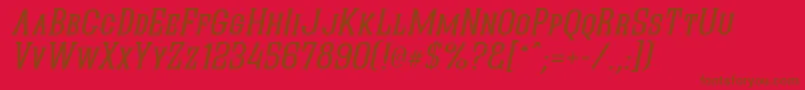 QuasticKapsItalic Font – Brown Fonts on Red Background
