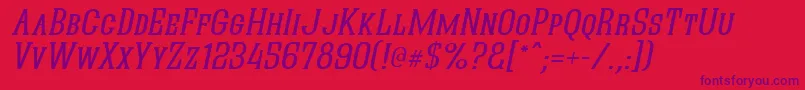 QuasticKapsItalic Font – Purple Fonts on Red Background
