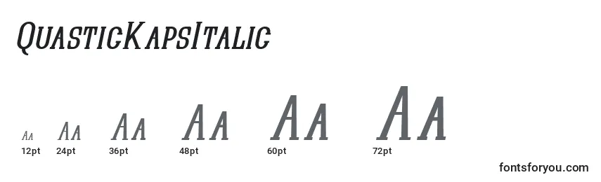 QuasticKapsItalic Font Sizes