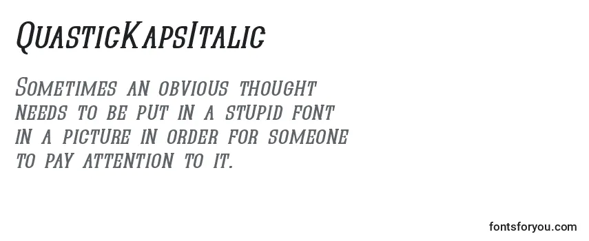 QuasticKapsItalic Font