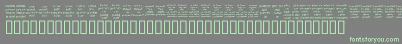 KrBabiezTwo Font – Green Fonts on Gray Background