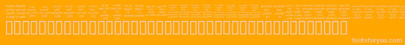 KrBabiezTwo Font – Pink Fonts on Orange Background