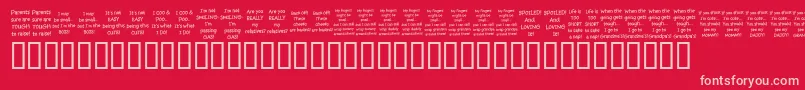 KrBabiezTwo Font – Pink Fonts on Red Background