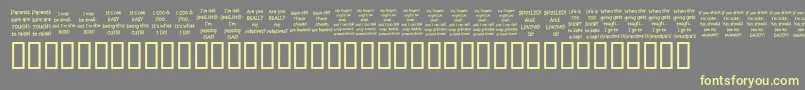 KrBabiezTwo Font – Yellow Fonts on Gray Background