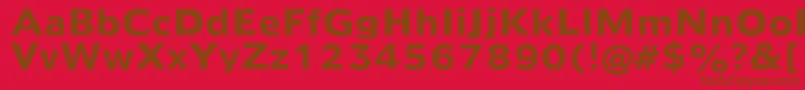 fuente Humanist970BoldBt – Fuentes Marrones Sobre Fondo Rojo
