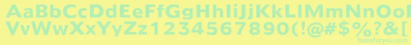 Humanist970BoldBt Font – Green Fonts on Yellow Background