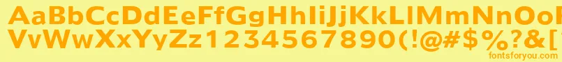 Humanist970BoldBt Font – Orange Fonts on Yellow Background