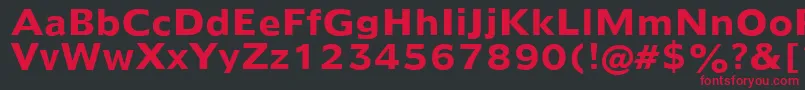 fuente Humanist970BoldBt – Fuentes Rojas Sobre Fondo Negro