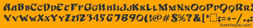 HoffmanRegular Font – Black Fonts on Orange Background