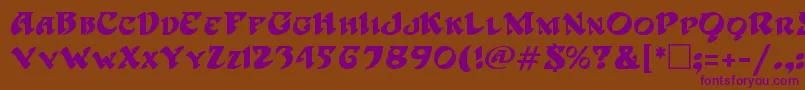 HoffmanRegular Font – Purple Fonts on Brown Background