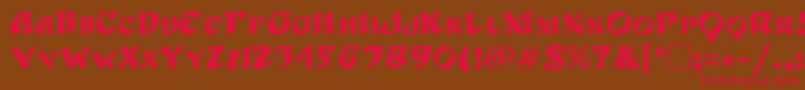 HoffmanRegular Font – Red Fonts on Brown Background