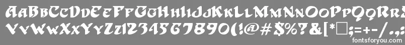 フォントHoffmanRegular – 灰色の背景に白い文字