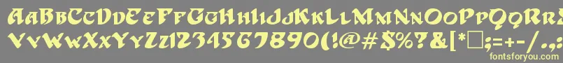 HoffmanRegular Font – Yellow Fonts on Gray Background