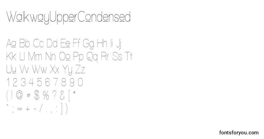 Шрифт WalkwayUpperCondensed – алфавит, цифры, специальные символы