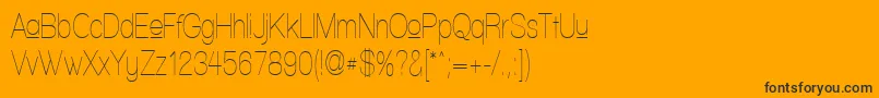Шрифт WalkwayUpperCondensed – чёрные шрифты на оранжевом фоне