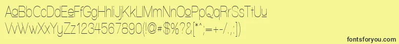 WalkwayUpperCondensed Font – Black Fonts on Yellow Background