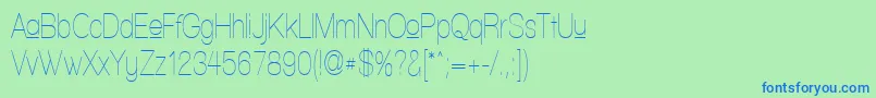 WalkwayUpperCondensed Font – Blue Fonts on Green Background