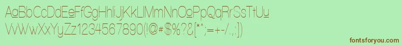 WalkwayUpperCondensed Font – Brown Fonts on Green Background