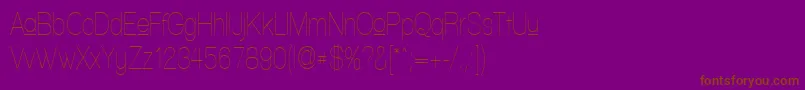 WalkwayUpperCondensed Font – Brown Fonts on Purple Background