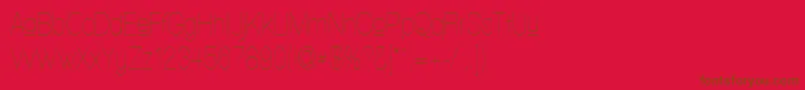 フォントWalkwayUpperCondensed – 赤い背景に茶色の文字