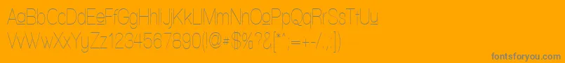 フォントWalkwayUpperCondensed – オレンジの背景に灰色の文字
