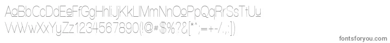 WalkwayUpperCondensed Font – Gray Fonts on White Background