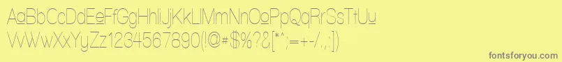 WalkwayUpperCondensed Font – Gray Fonts on Yellow Background