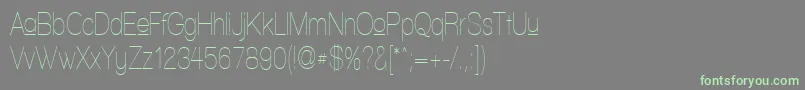 WalkwayUpperCondensed Font – Green Fonts on Gray Background