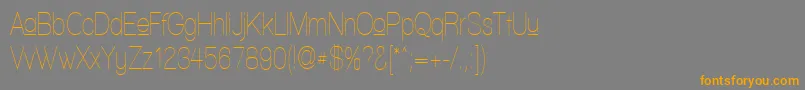 WalkwayUpperCondensed Font – Orange Fonts on Gray Background