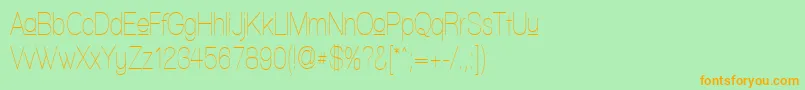WalkwayUpperCondensed Font – Orange Fonts on Green Background